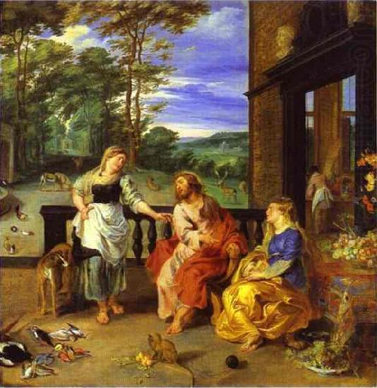 Christ in the House of Martha and Mary 1628 Jan Bruegel the Younger and Peter Paul Rubens, Peter Paul Rubens